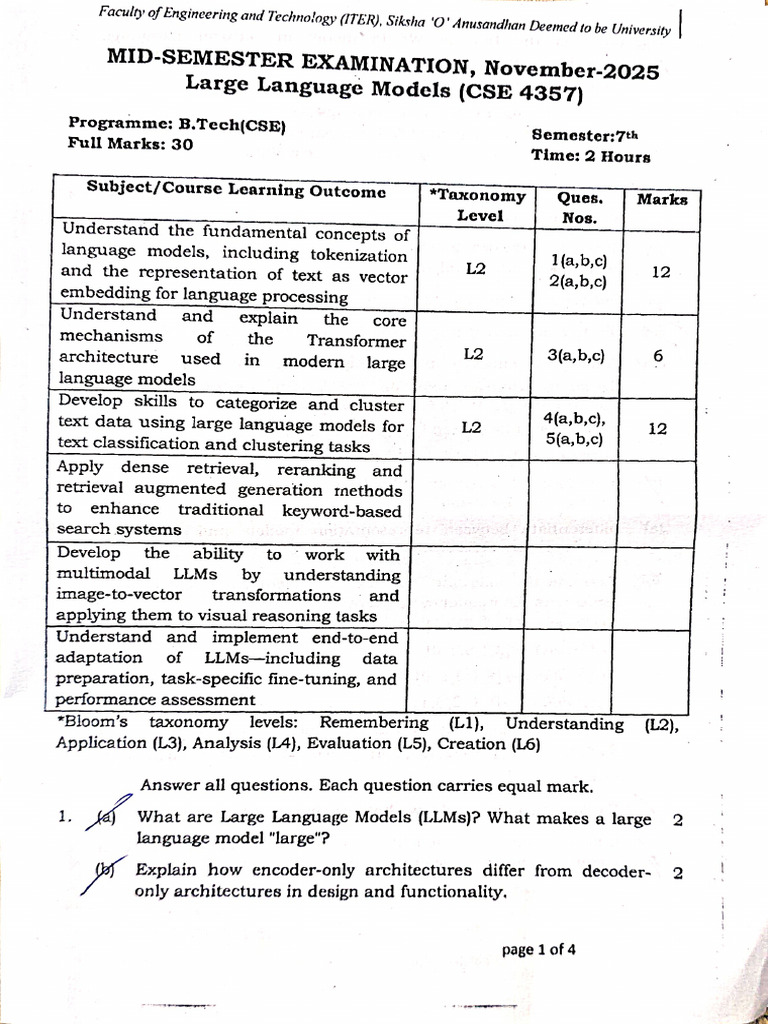 Midsem Questions | PDF