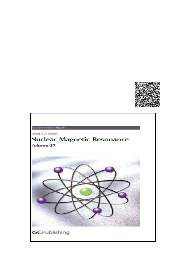 Nuclear Magnetic Resonance Volume 37 Specialist Periodical Reports 1st ...