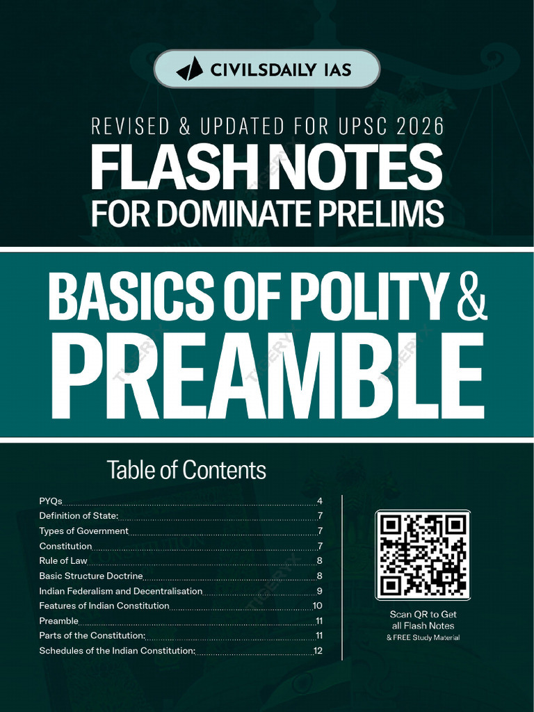 Flash Notes Preamble | PDF | Rule Of Law | Constitution