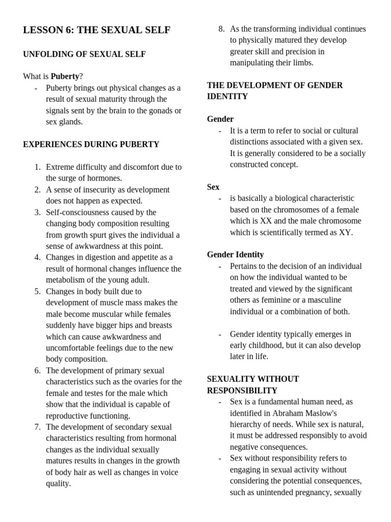 Uts Lesson 6 | PDF | Sexually Transmitted Infection | Orgasm