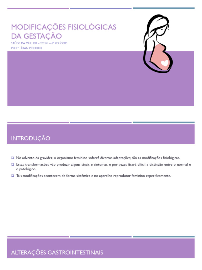 Modificações Fisiologicas Da Gestação + Crescimento e Desenvolvimento ...