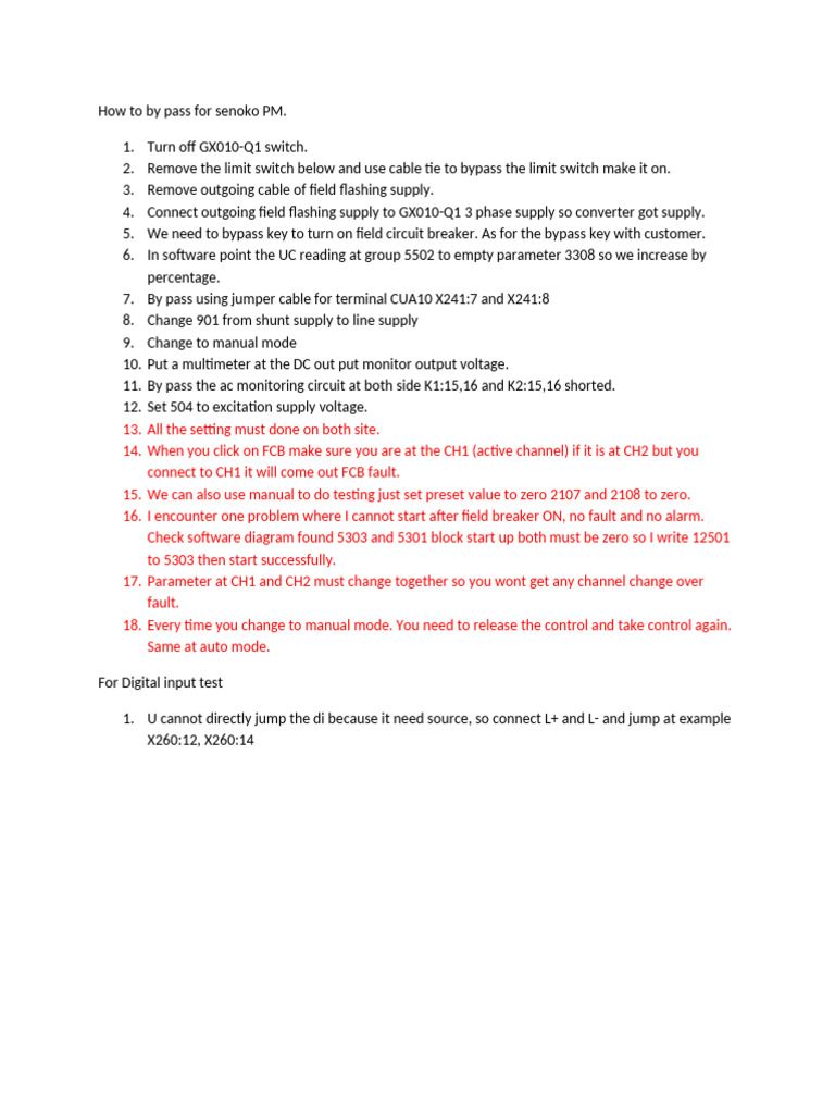 How To by Pass For Senoko PM | PDF