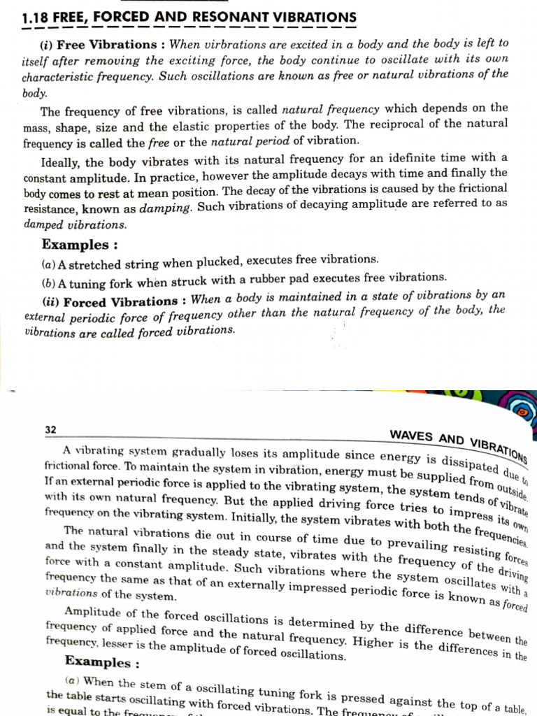 Free Forced Resonance | PDF | Oscillation | Resonance