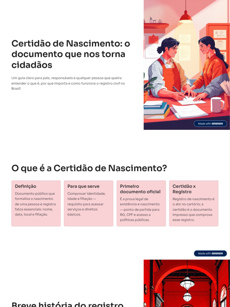 Certidao de Nascimento o Documento Que Nos Torna Cidadaos | PDF ...