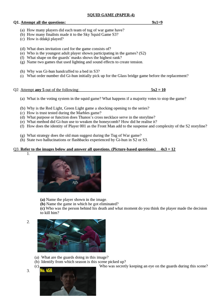 SQUID GAME ppr4 | PDF | Psychology | Behavioural Sciences