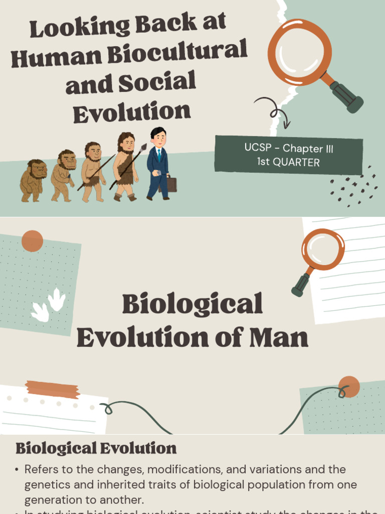UCSP CHAPTER 3 Biological Evolution of Man | PDF | Homo | Natural Selection