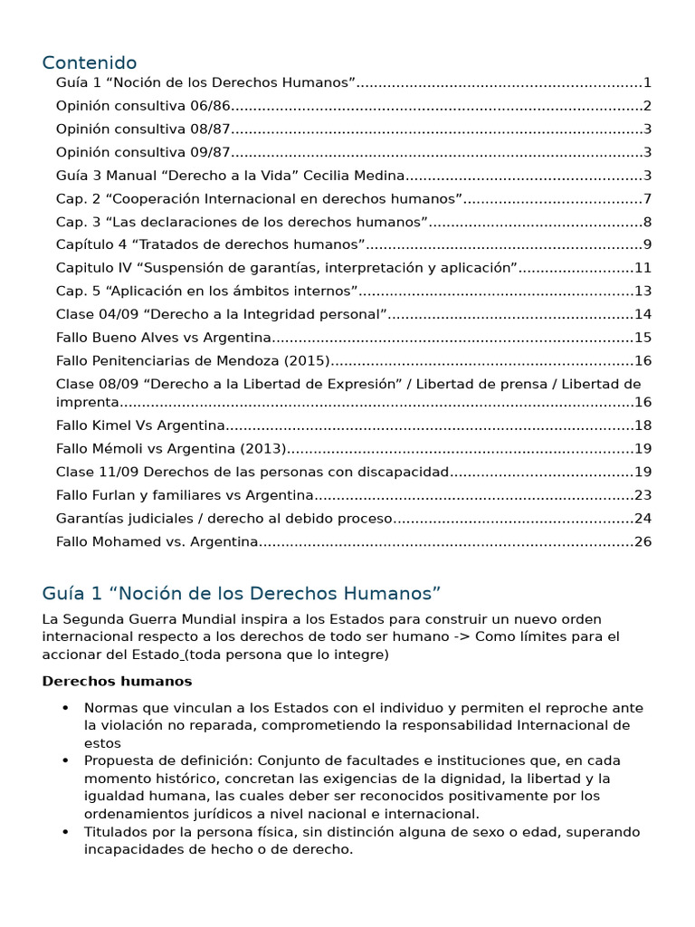 Primera Parte | PDF | Derechos humanos | Convenio europeo de derechos ...