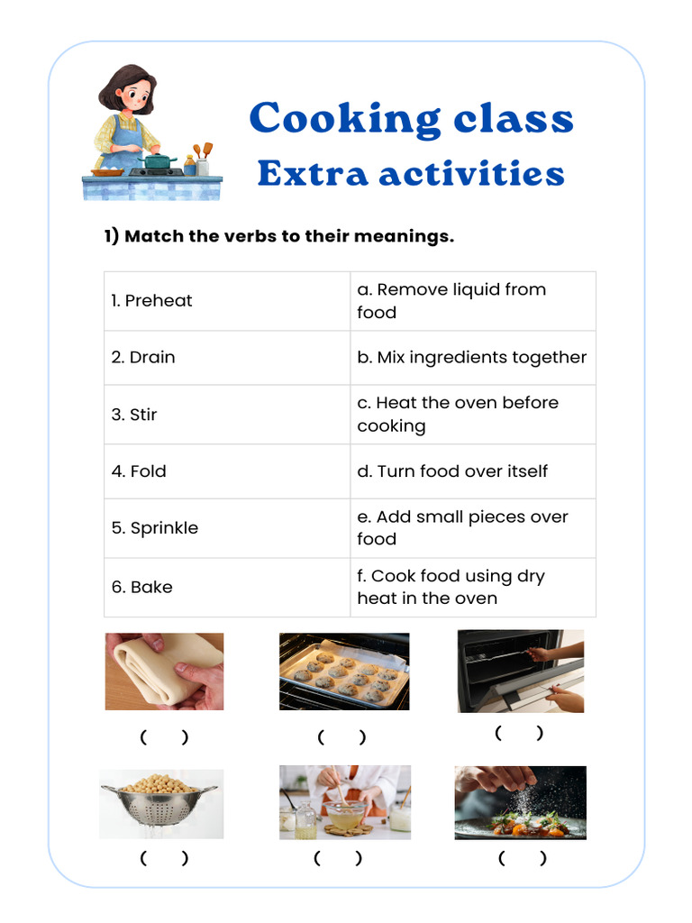 Cooking Class - Extra Activities | PDF | Cooking | Taste