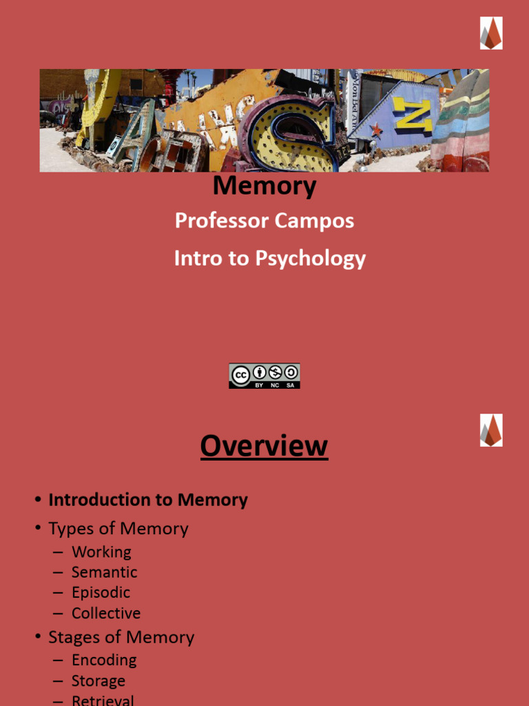 Memory (Encoding, Storage, Retrieval Powerpoint | PDF | Memory | Recall ...