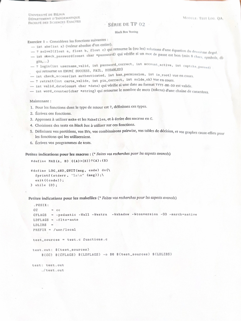 TP Test | PDF