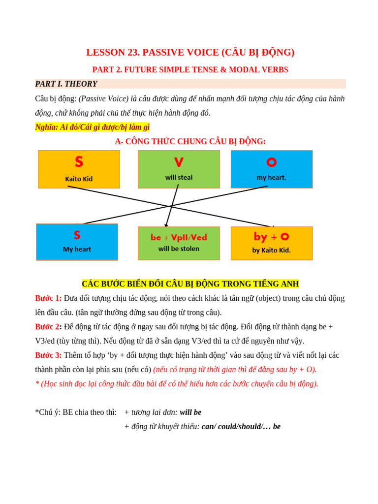 LESSON 23. PASSIVE VOICE 2 | PDF | Verb | Semantic Units
