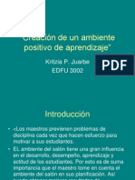 Creacin de Un Ambiente Positivo de Aprendizaje