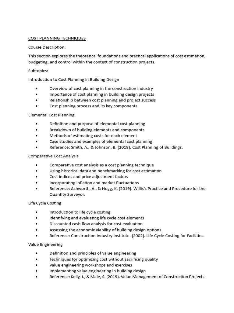 Project Costing and Management | PDF | Net Present Value | Life Cycle ...