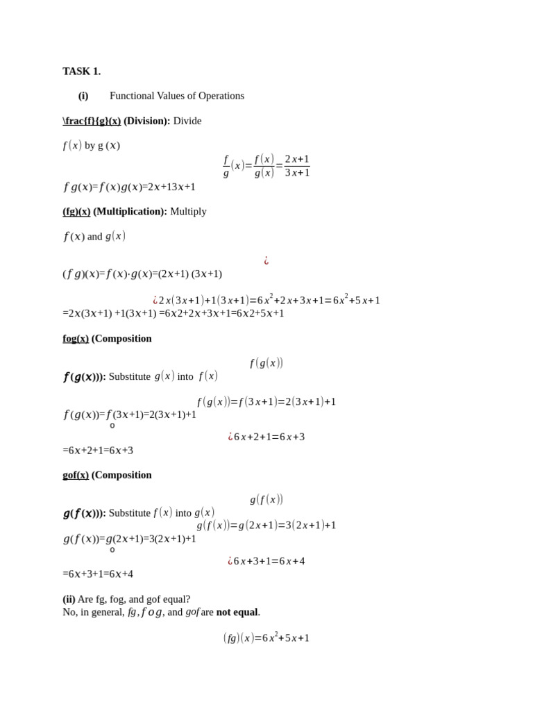 College Algebra Assignment | PDF | Function (Mathematics ...