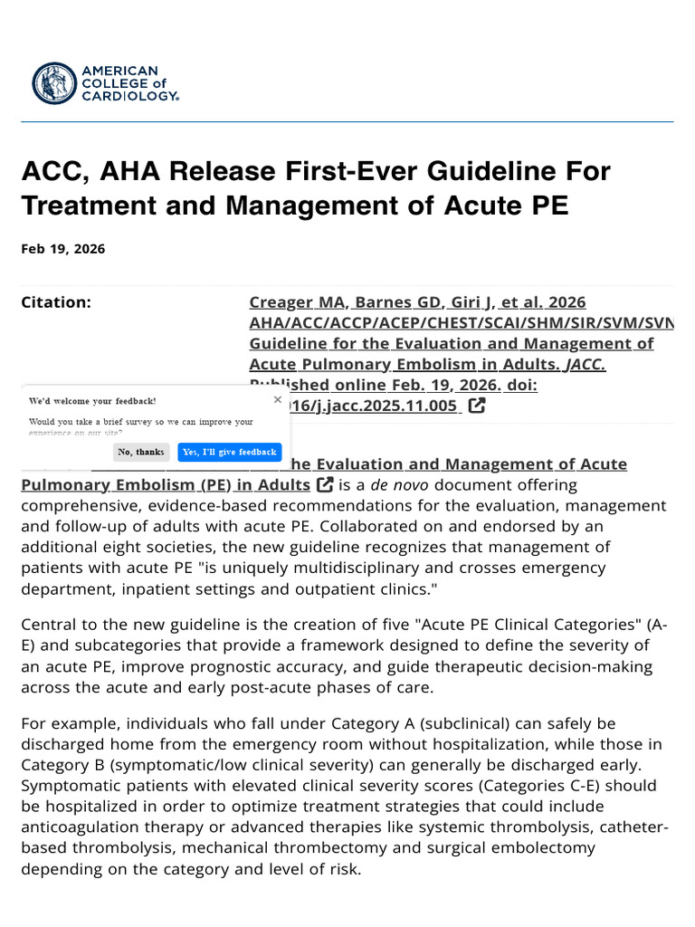 ACC, AHA Release First-Ever Guideline For Treatment and Management of ...