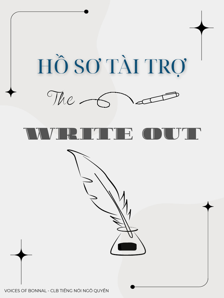 Final - Hồ Sơ Tài Trợ The WRITE OUT PDF | PDF