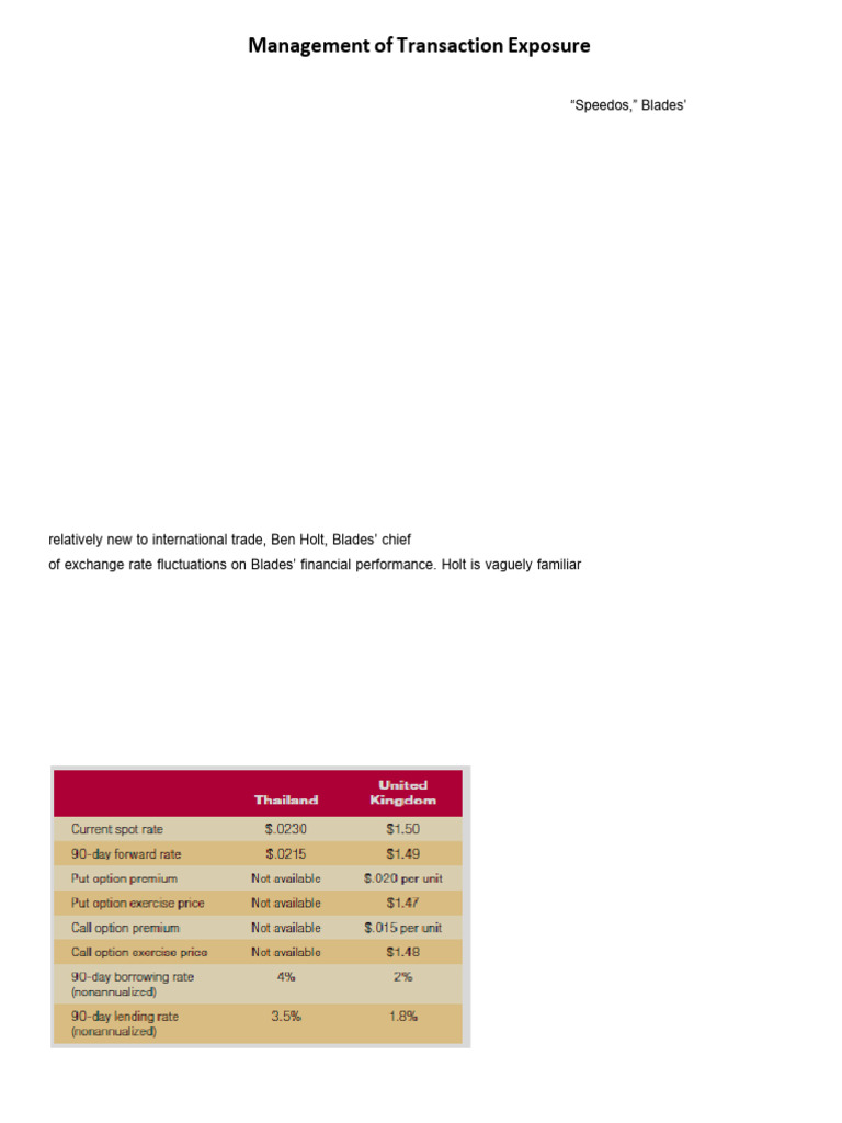 Case Transaction Exposure | PDF | Hedge (Finance) | United States Dollar