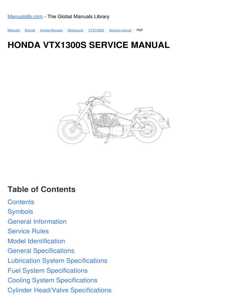 Honda VTX 1300 | PDF | Carburetor | Clutch