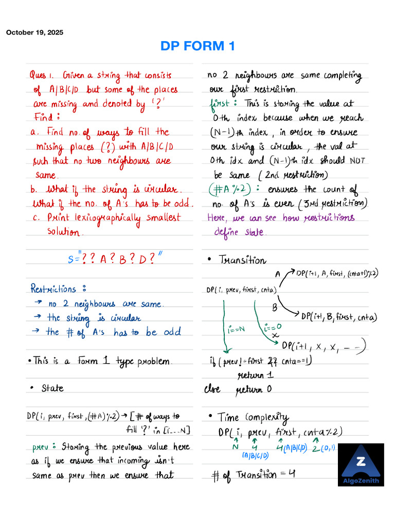 Oct 19 - DP Form 1 | PDF
