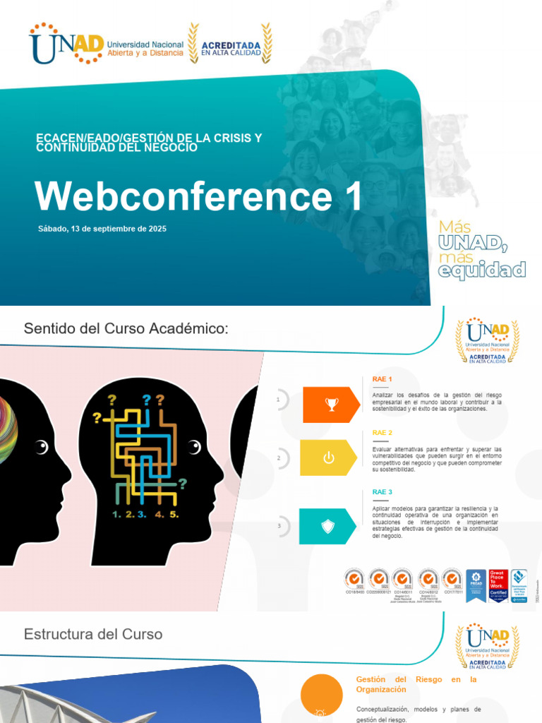 Webconference 1. Gestión de Crisis y Continuidad Del Negocio | PDF ...
