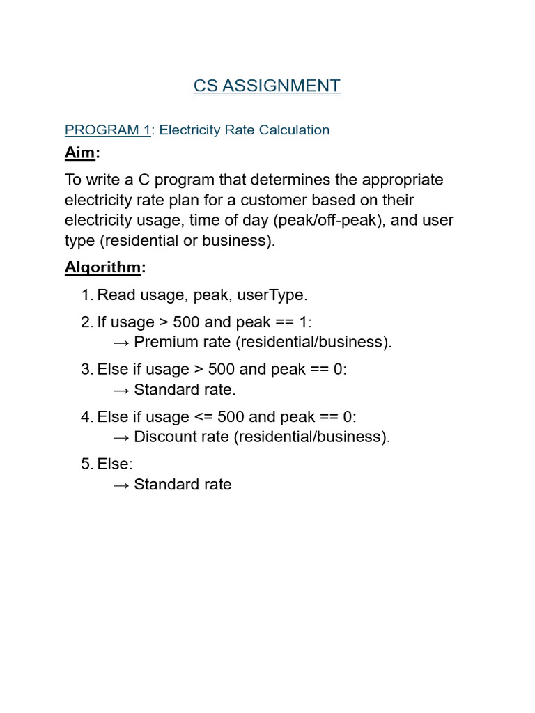 Cs Assignment | PDF