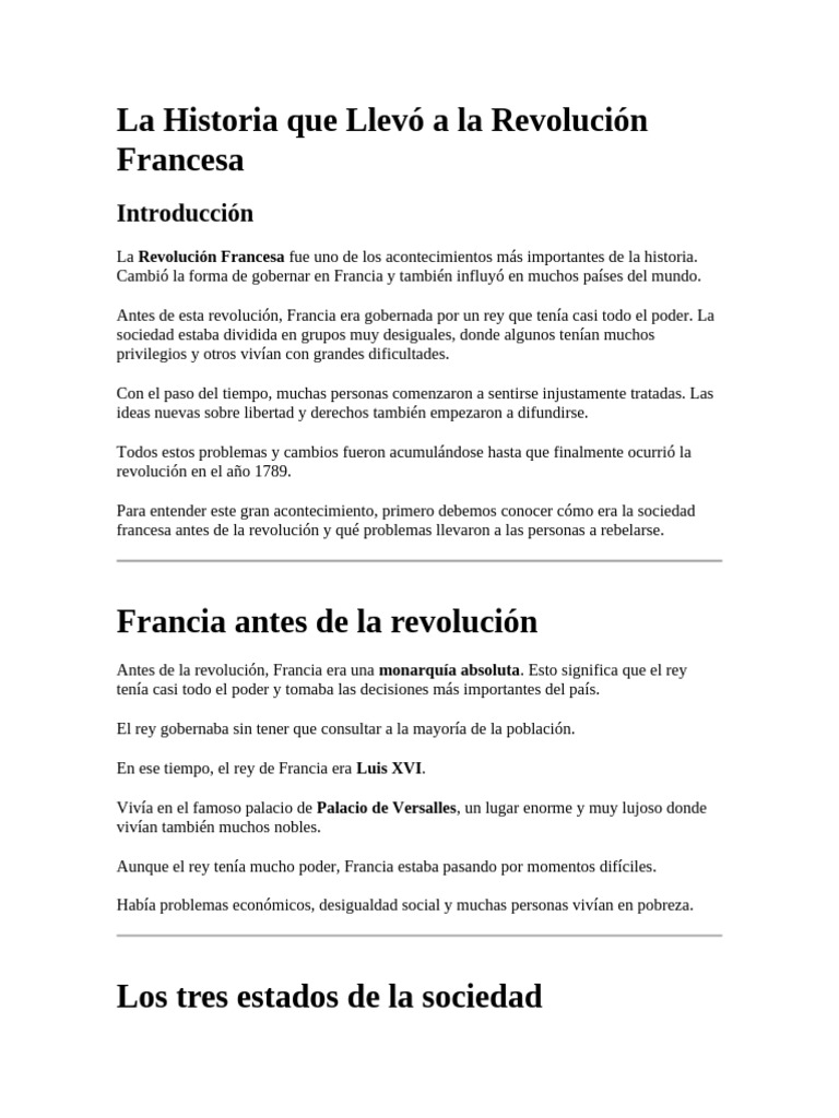 La Historia de La Revolucion Francesa | PDF | revolución Francesa | Francia