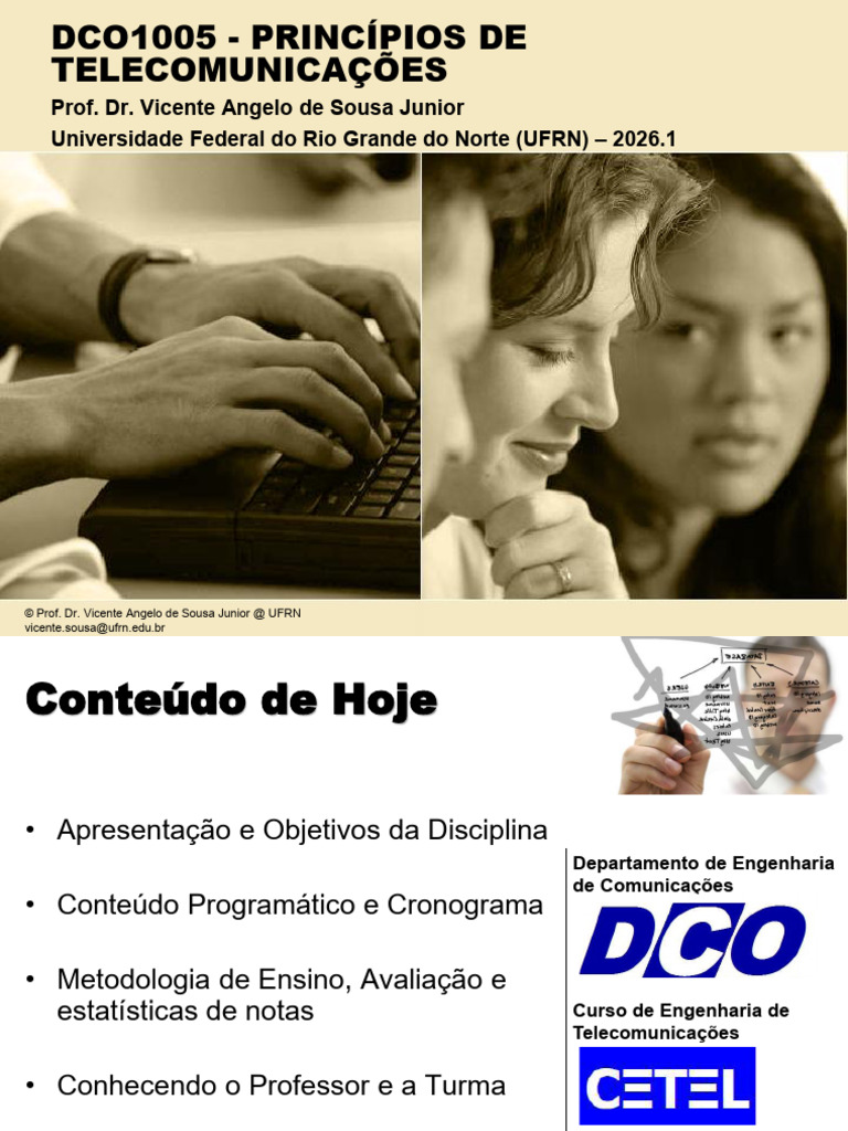 2026 1 Unidade I Apresentao Da Disciplina DCO 1005 | PDF ...
