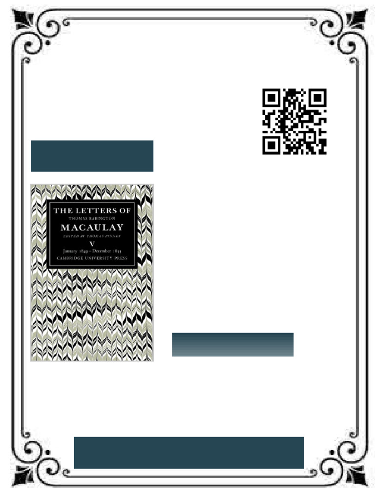 The Letters of Thomas Babington MacAulay Volume 5 January 1849 December ...