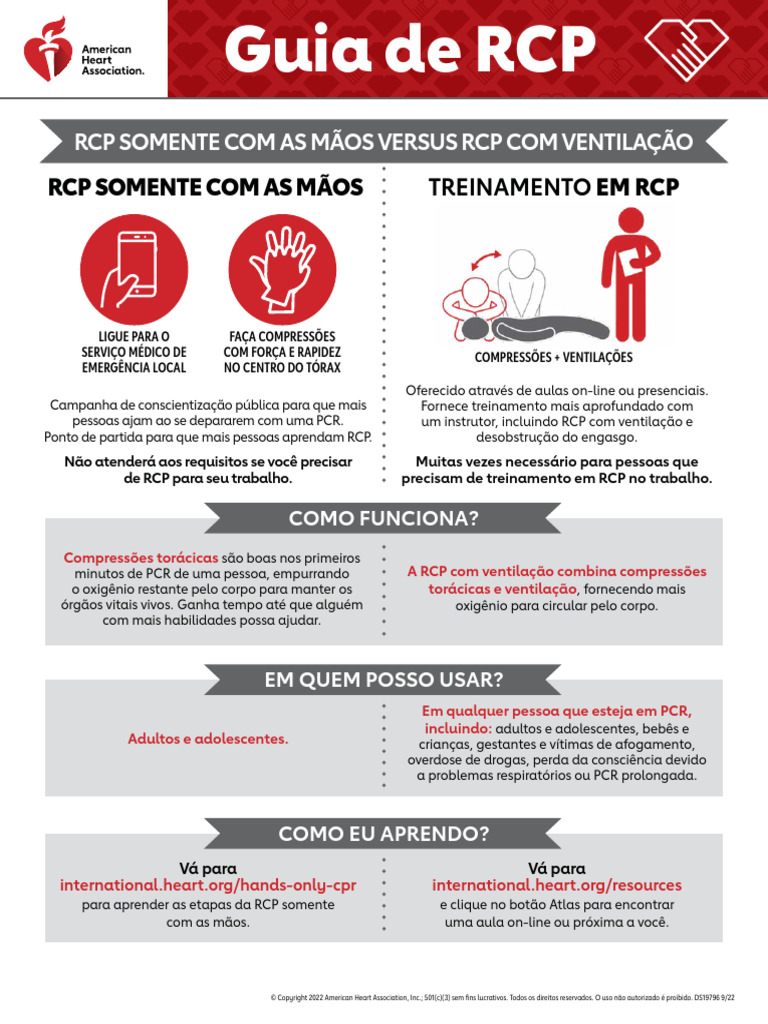 Guia de RCP | PDF | Reanimação cardiopulmonar | Especialidades médicas