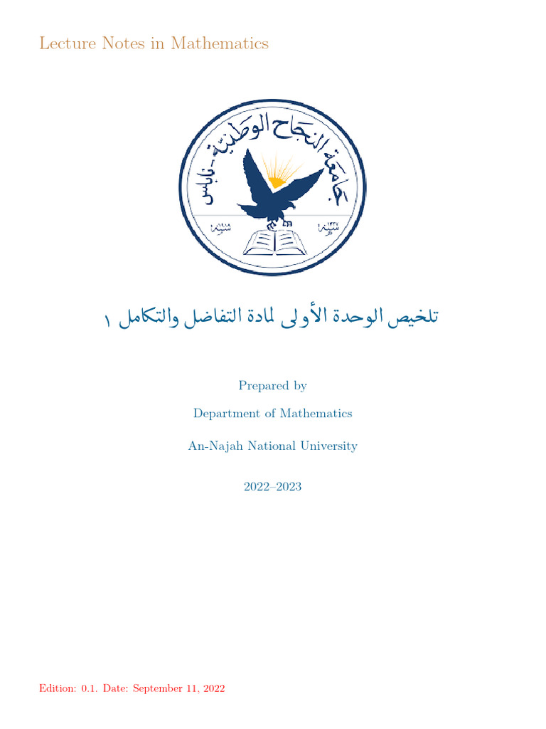 Calculus 1 Summary 2 1 (1) 1 | PDF | Function (Mathematics ...
