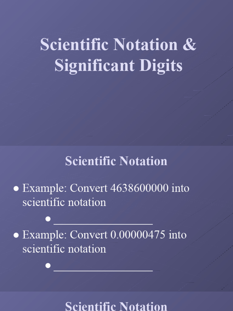 8 - Scientific Notation & Significant Digits - Google Slides | PDF ...