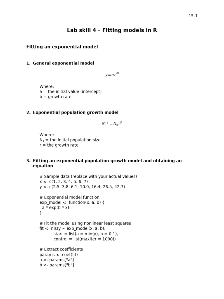 101-SN2-RE Lab - Skills.4 Fitting - Models F2025 | PDF | Applied ...