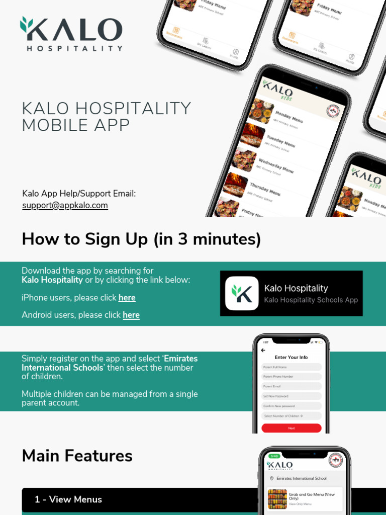 Kalo App EIS How to Leaflet | PDF
