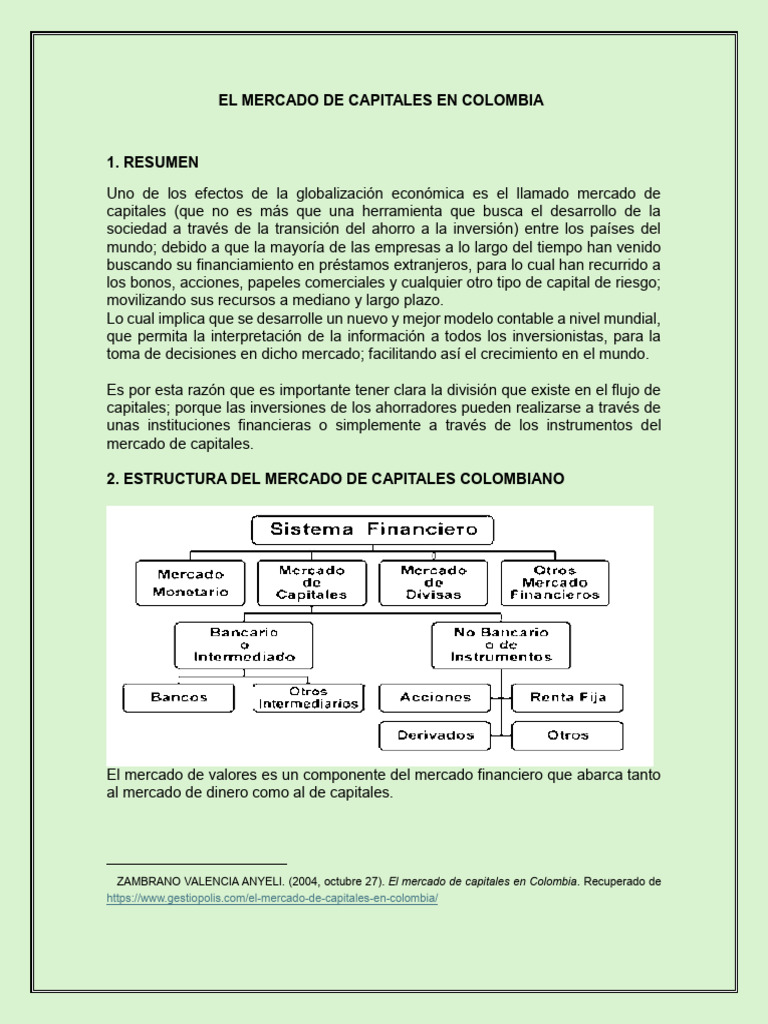 Lectura #3.aspectos Generales Del Mercado de Capitales en Colombia ...