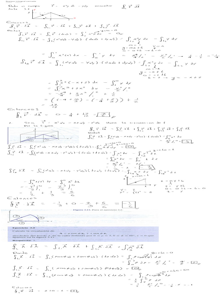 Repaso Integral Cerrada | PDF