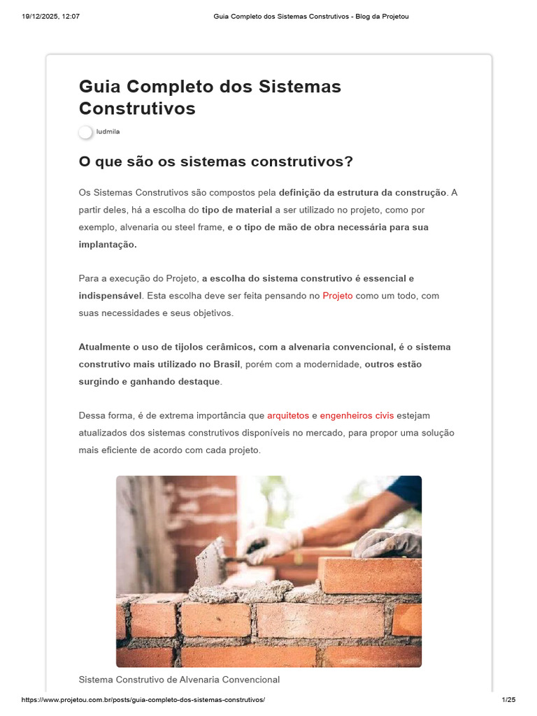 Guia Completo Dos Sistemas Construtivos - Blog Da Projetou | PDF ...