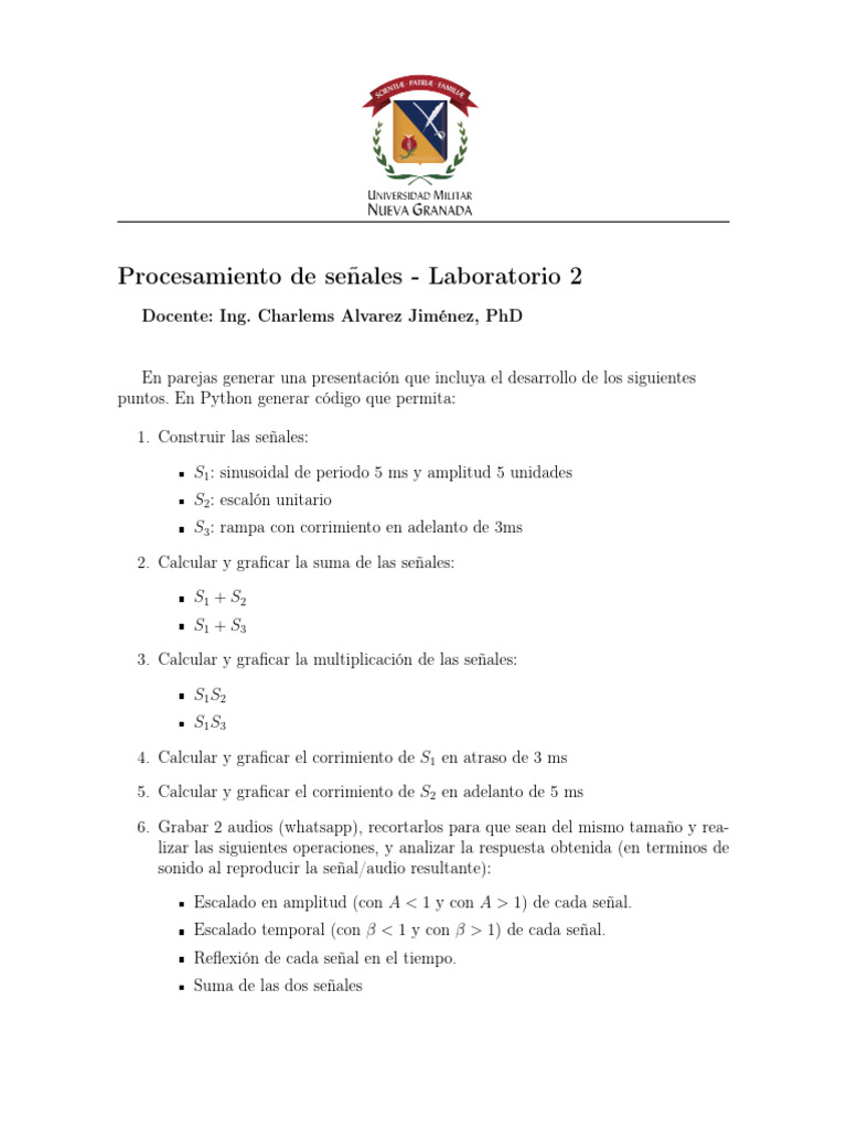 Lab 2 Signal Processing | PDF
