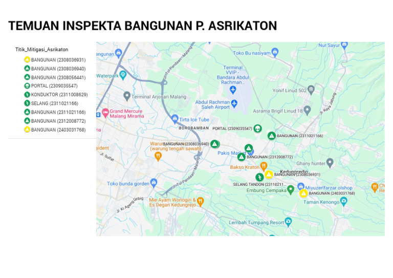 Temuan Inspekta Bangunan P. Asrikaton | PDF