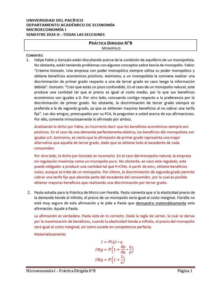 2024 II Micro I PD8 Solucionario | PDF