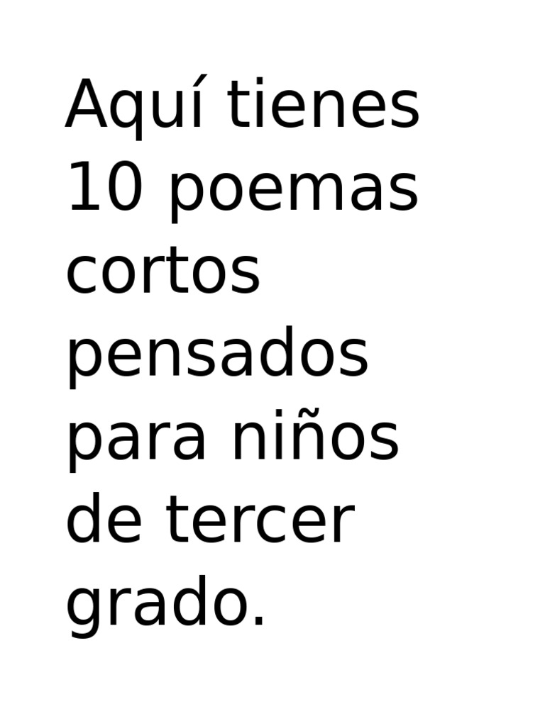 Poemas Con Rima | PDF