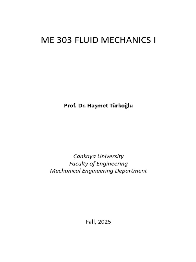ZME303 1 Introduction | PDF | Viscosity | Shear Stress