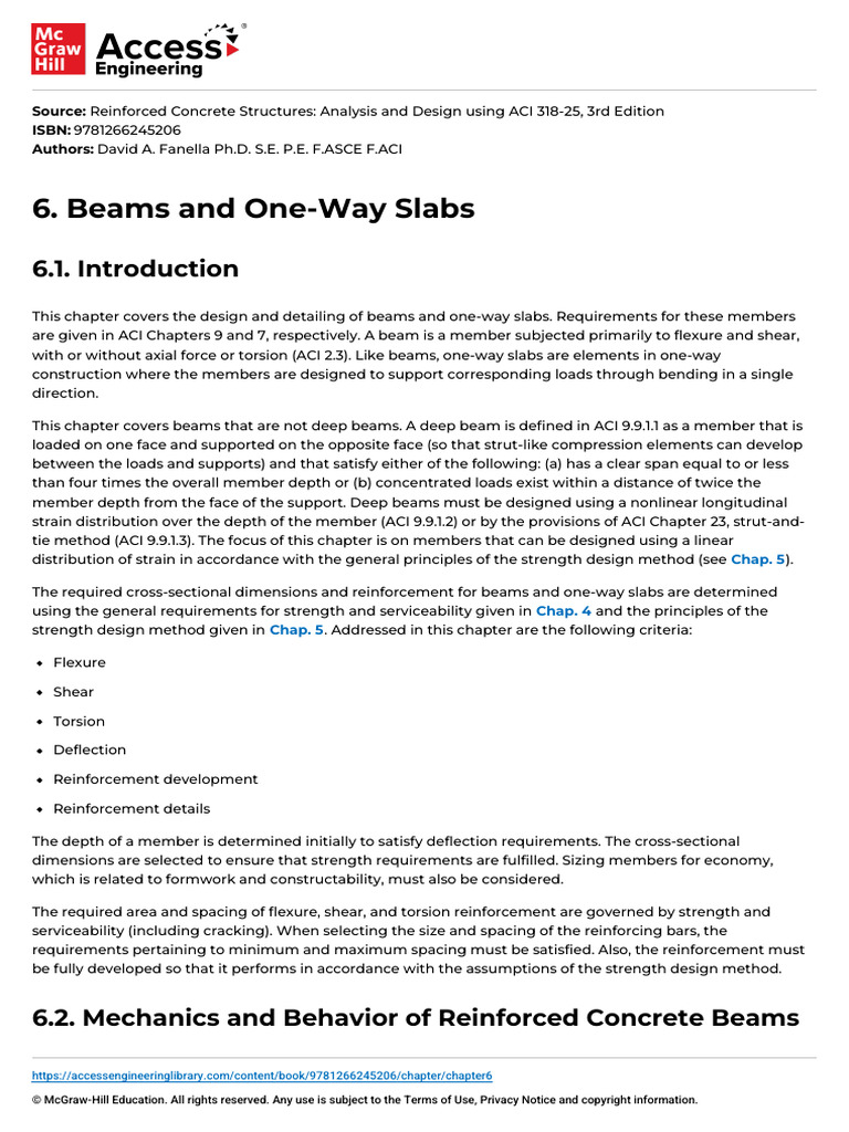 6 Beams and One Way Slabs | PDF | Bending | Beam (Structure)