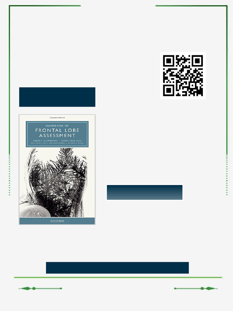 Handbook of Frontal Lobe Assessment 1st Edition Macpherson Ebook Zero ...