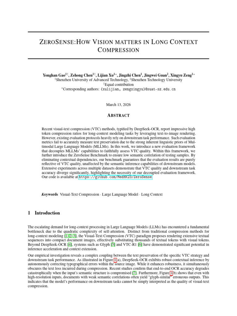 How Vision Matters in Long Context | PDF | Data Compression | Optical ...