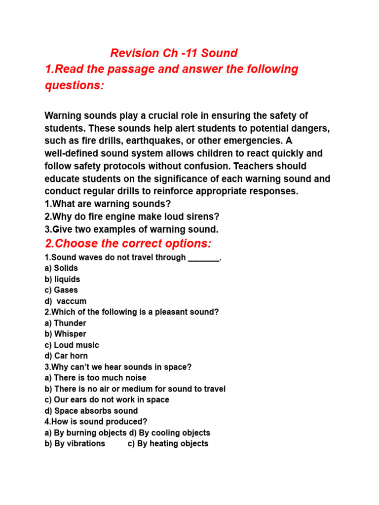 SOUND Revision Class 4 | PDF