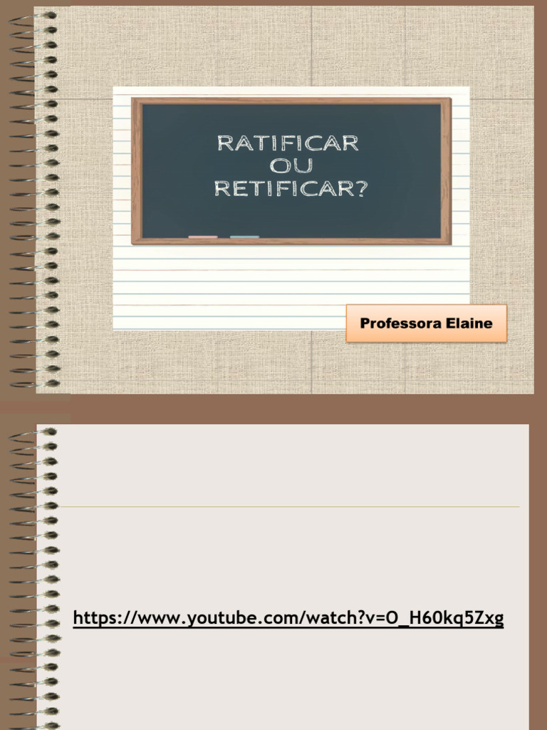 Ratificar e Retificar (Explicação e Atividade) | PDF