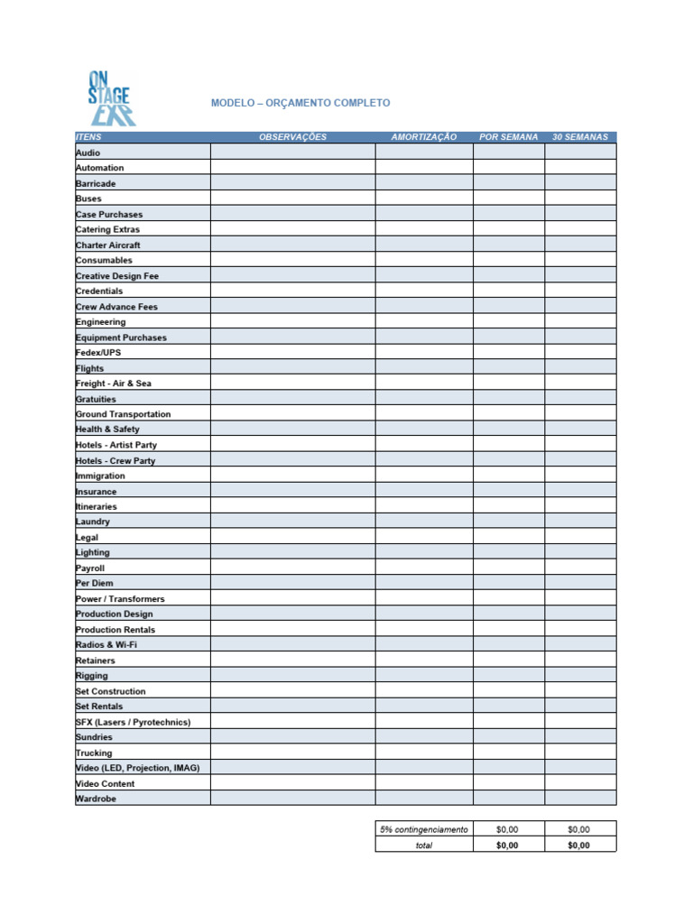 Modelo Orçamento Completo | PDF