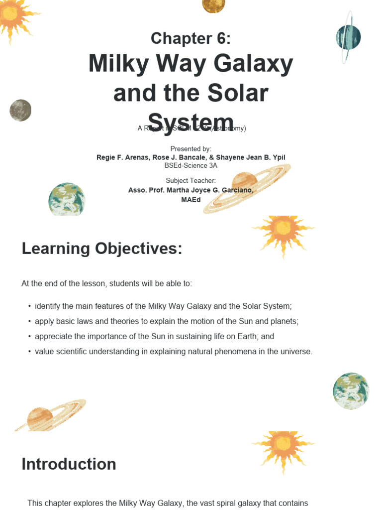 5 Milky Way Galaxy and The Solar System | PDF