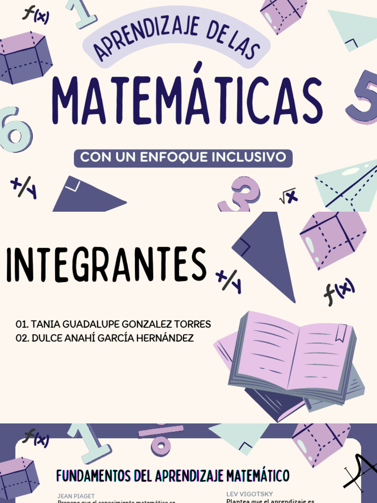 Aprendizaje de Las Matemáticas Con Un Enfoque Inclusivo. | PDF ...
