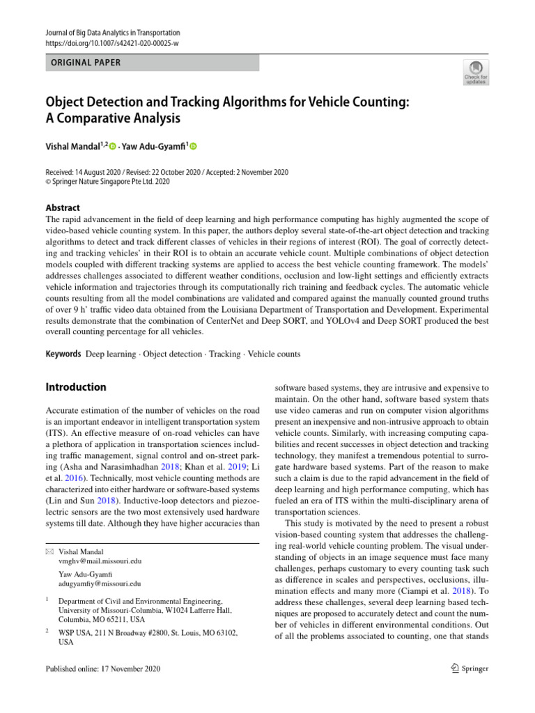 2020_Object Detection and Tracking Algorithms for Vehicle Counting_A ...